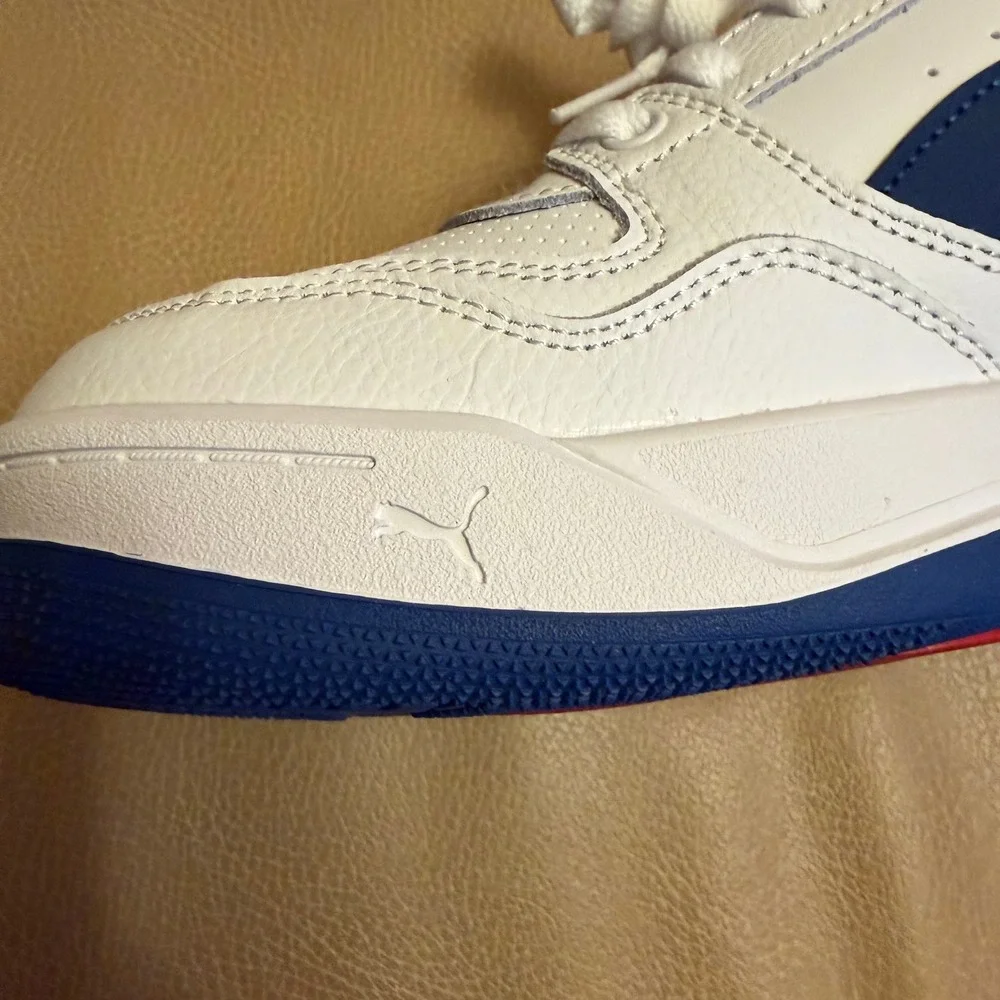 Puma Rebound Retro Mens White Blue Red Sneakers 400197-05 Size 9 - Picture 9 of 16